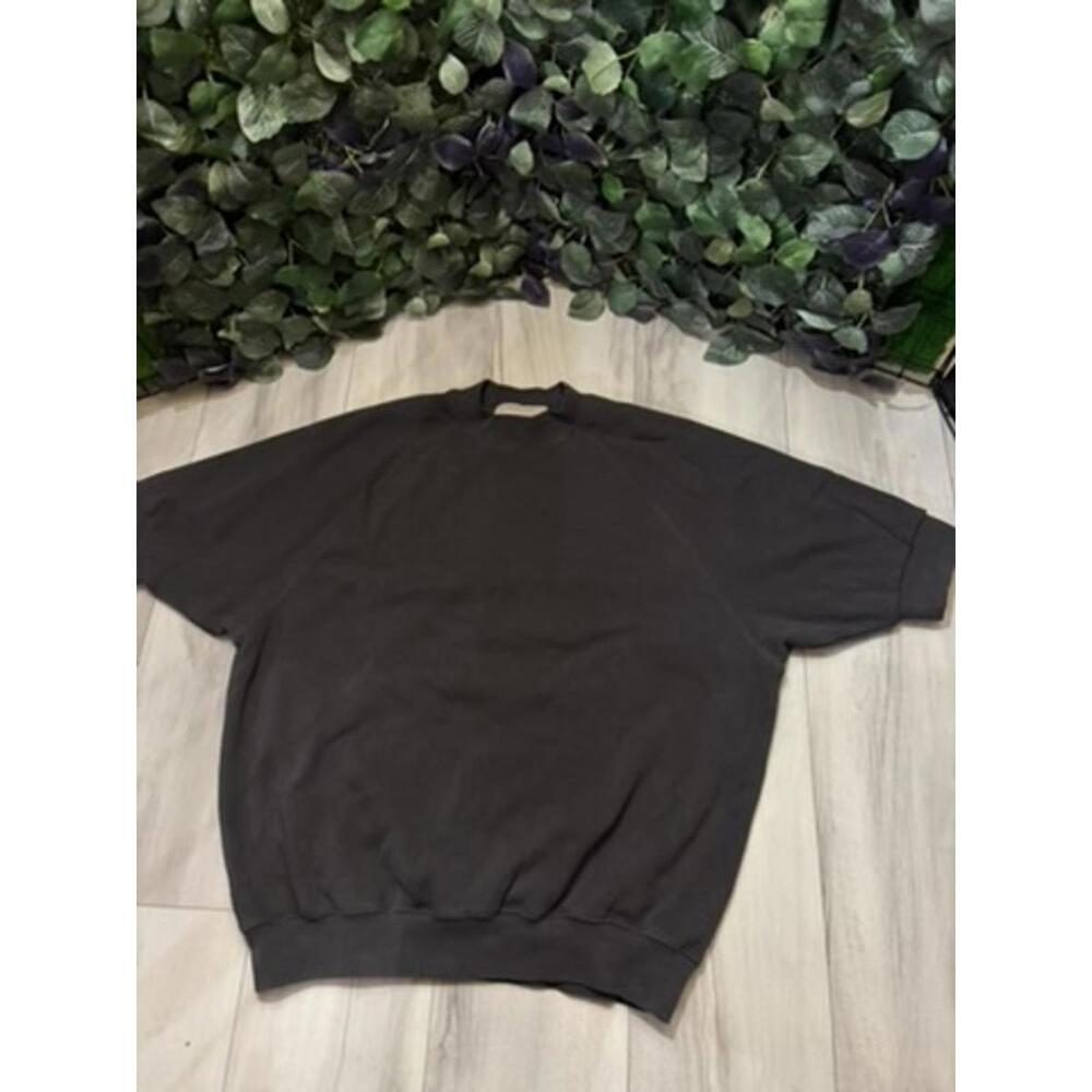 Essentials Men's Black Short Sleeve Sweatshirt M